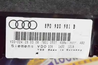 Автозапчасти б/у приборная доска за audi a3 2.0 tdi ссылки oem iam 8p0920981b  8p0920981b