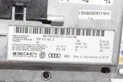 Gebrauchtes Autoersatzteil multifunktionsdisplay zum audi q7 (4l) 3.0 v6 24v tdi oem-iam-referenzen 4f0919603b  4f0919603b