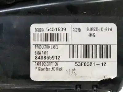 Peça sobressalente para automóvel em segunda mão porta luvas por bmw x5 (e53) 3.0 d referências oem iam 51168408845  51168245303