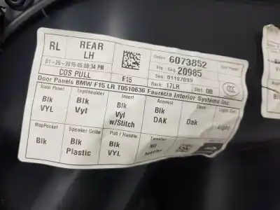 Автозапчастина б/у обкітка задніх лівіх дверей для bmw x3 (g01, f97) sdrive 18 d посилання на oem iam 51427940087  51427940087