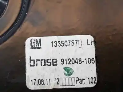 Second-hand car spare part driver left window regulator for opel astra j gtc 2.0 16v cdti oem iam references 13350757  13350757