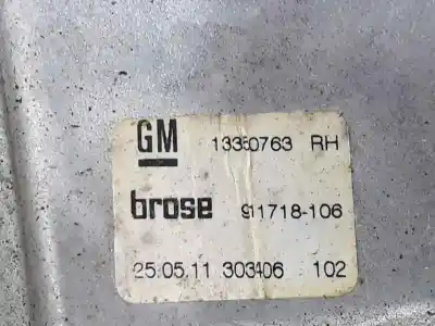 Second-hand car spare part rear right window regulator for opel astra j gtc 2.0 16v cdti oem iam references 13350763  13350763