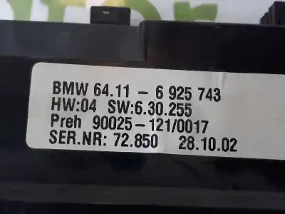 Pezzo di ricambio per auto di seconda mano controllo climatico per bmw 7 (e65, e66, e67) 730 d riferimenti oem iam 64116925743  64116932146