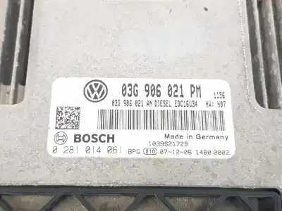 Peça sobressalente para automóvel em segunda mão centralina de motor uce por volkswagen golf v berlina (1k1) 1.9 tdi referências oem iam 03g906021pm  0281014061