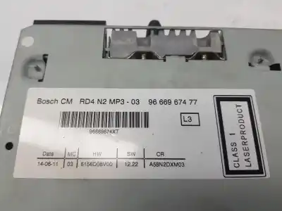 Автозапчастина б/у аудіо система / радіо cd для peugeot 3008 monospace (0u_) 1.6 hdi посилання на oem iam 9666967477  6574pt