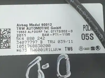 Автозапчасти б/у передняя левая боковая подушка безопасности за volkswagen golf vi variant (aj5) 1.6 tdi dpf ссылки oem iam 5k6880242  5k6880242