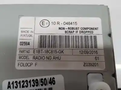 Автозапчасти б/у аудиосистема / радио cd за ford fiesta vi (cb1, ccn) 1.0 sport ссылки oem iam e1bt18c815gk  