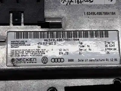 Автозапчастина б/у багатофункційний дисплей для audi a6 c6 (4f2) 2.7 tdi посилання на oem iam 4f0919603b  8t0919603c