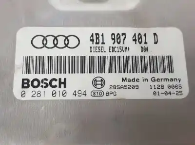 Peça sobressalente para automóvel em segunda mão centralina de motor uce por audi a6 c5 (4b2) 2.5 tdi referências oem iam 4b1907401d  0281010494