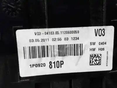 Peça sobressalente para automóvel em segunda mão quadrante por seat leon (1p1) 1.4 16v referências oem iam 1p0920810p  a2c53414302013598