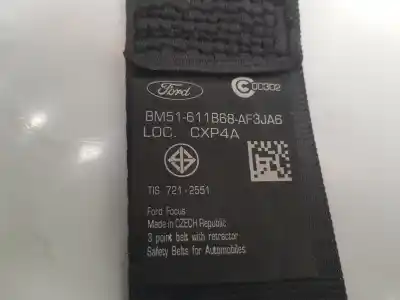 Автозапчастина б/у задній лівий ремін безпеки для ford focus lim. 1.0 ecoboost посилання на oem iam 1913152  bm51611b68ah3ja6