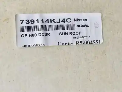 Автозапчастина б/у інтер'єрний дах для nissan navara np300 pickup d23m acenta double cab 4x4 посилання на oem iam 739114kj4c  739114kj4c