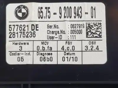 Second-hand car spare part interior light for bmw serie 3 touring (e91) 320d oem iam references 9200943  65759200943