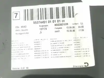 Pezzo di ricambio per auto di seconda mano bracciolo centrale per bmw 3 (e90) 320 d riferimenti oem iam 51167127107  5537445