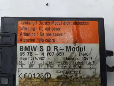 Second-hand car spare part electronic module for bmw serie 3 cabrio (e46) 2.5 24v oem iam references 65754107857  65754107857