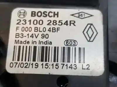 Автозапчастина б/у генератор для dacia sandero 0.9 tce cat посилання на oem iam 231002854r  231002854r