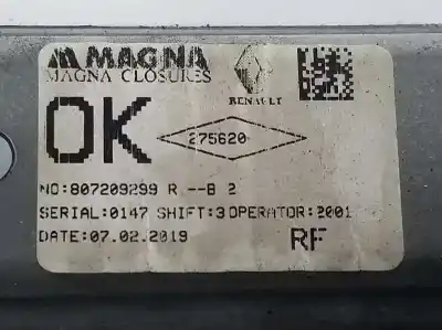 Автозапчасти б/у регулятор стекла переднего правого за dacia sandero 0.9 tce cat ссылки oem iam 807209299r  807209299r