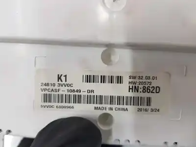 Peça sobressalente para automóvel em segunda mão quadrante por nissan note ii (e12) 1.4 visia referências oem iam 248103vv0c  248103vv0c