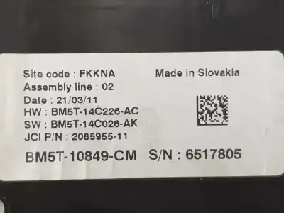 Peça sobressalente para automóvel em segunda mão quadrante por ford focus lim. (cb8) 1.6 tdci cat referências oem iam bm5t10849cm  1940146