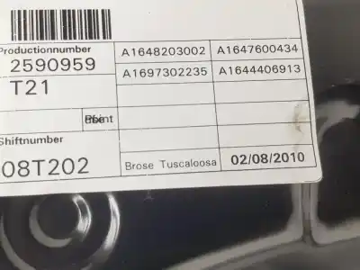 Автозапчасти б/у задний правый стеклорегулятор за clase c clase m 3.0 cdi ссылки oem iam a1647303279  a1647303279