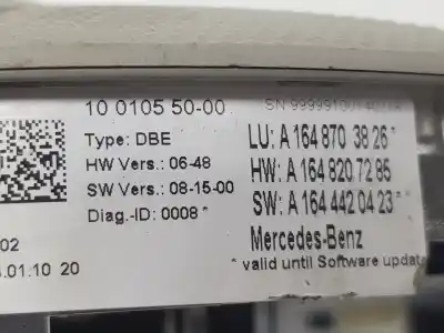 Автозапчасти б/у внутренний свет за clase c clase m 3.0 cdi ссылки oem iam a1648703826  a1648703826