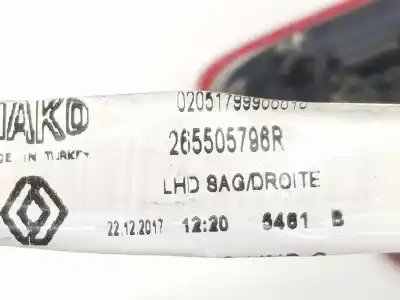 Автозапчасти б/у правый задний фонарь в двери за renault clio iv 0.9 ссылки oem iam 265505796r  265505796r