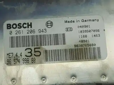 Second-hand car spare part ecu engine control for peugeot 307 break (3e) 1.6 16v oem iam references 9657499880  9657499880