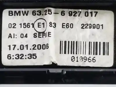 Second-hand car spare part center tailgate light for bmw 5 (e60) 525 d oem iam references 63256927017  63257145659