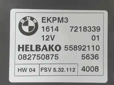 Peça sobressalente para automóvel em segunda mão módulo eletrônico por bmw serie 1 berlina (e81/e87) 118d referências oem iam 7218339  16147218339