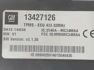 Second-hand car spare part electronic module for opel corsa d (s07) 1.4 (l08, l68) oem iam references 13427126 13427126 