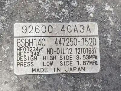 Автозапчастина б/у КОМПРЕСОР КОНДИЦИОНЕРА для NISSAN XTRAIL  Посилання на OEM IAM 926004CA3A  926004CA3A