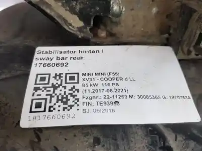 Gebrauchtes Autoersatzteil HINTERER LINKER ACHSGEL zum MINI MINI CLUBMAN (F54)  OEM-IAM-Referenzen 33326851575  33326851575