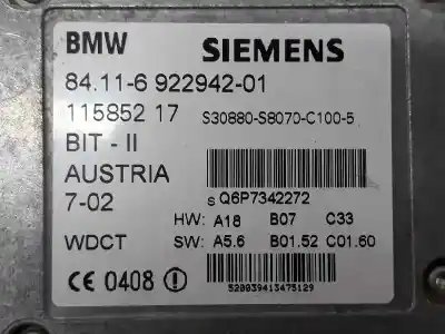 Second-hand car spare part hands free module for bmw x5 (e53) 3.0 d oem iam references 84116922942  84116924823