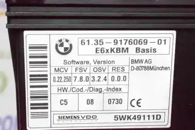 Second-hand car spare part body control unit for bmw 5 (e60) 525 d oem iam references 61359176069  61359176069
