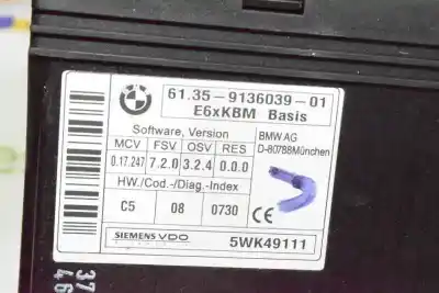 Second-hand car spare part body control unit for bmw 5 (e60) 520 d oem iam references 61359136039  61359114447