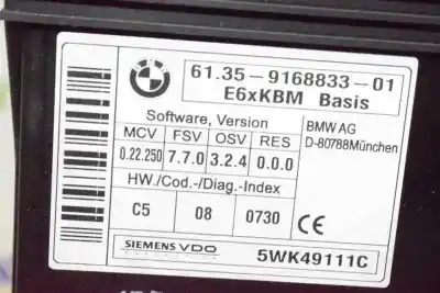 Second-hand car spare part body control unit for bmw 5 (e60) 520 d oem iam references 61359168833  61359168833
