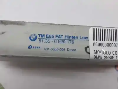 Peça sobressalente para automóvel em segunda mão módulo electrónico do fecho central por bmw 7 (e65, e66, e67) 730 d referências oem iam 61356929176  