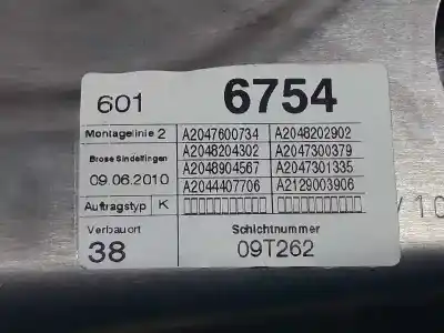 Автозапчасти б/у регулятор стекла заднего левого за clase c clase c berlina 2.1 cdi ссылки oem iam 2127301779  981694104