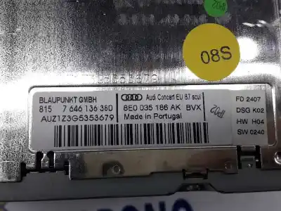 Автозапчастина б/у аудіо система / радіо cd для audi a4 b7 avant (8ed) 2.0 tdi 16v посилання на oem iam 8e0035186ak  8e0057185a