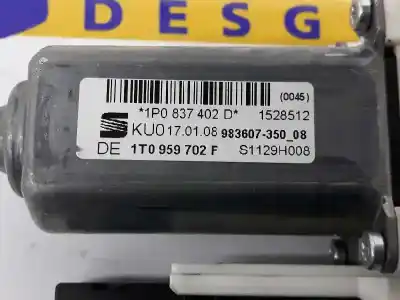 Автозапчастина б/у двигатель переднього правого скла для seat leon (1p1) 1.4 tsi посилання на oem iam 1p0837402d  1t0959702lz1d