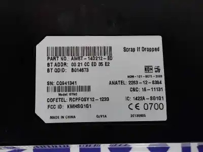 Автозапчасти б/у блок управления телефоном за ford cmax 1.0 ecoboost ссылки oem iam 1845380  am5t14d212ed