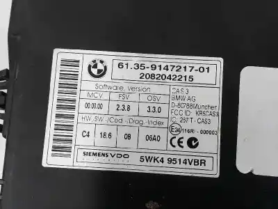Second-hand car spare part bsi control unit for bmw x6 (e71, e72) xdrive 35 d oem iam references 61359147217  61359147217