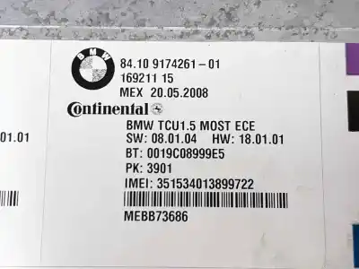 Peça sobressalente para automóvel em segunda mão centralina de telefone por bmw 3 (e90) 318 d referências oem iam 84109174261  84109174261