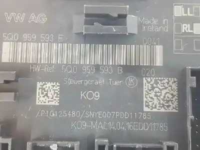 Автозапчасти б/у закрытый распределительный щит за skoda superb 1.4 16v tsi ссылки oem iam 5q0959593e  5q0959593e