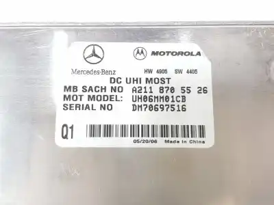 Автозапчастина б/у щит управління телефоном для mercedes-benz clase e (w211) e 420 cdi (211.029) посилання на oem iam a2118705526  a2118705526