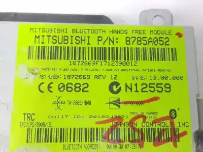 Автозапчасти б/у блок управления телефоном за mitsubishi asx (ga0w) 1.8 di-d cat ссылки oem iam 8785a052  8785a052