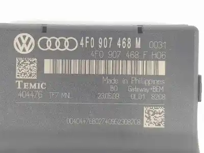 Peça sobressalente para automóvel em segunda mão unidade de controlo gateway por audi q7 (4l) v6 3.0 tdi (176kw) ambiente referências oem iam 4f0907468m  4f0907468m