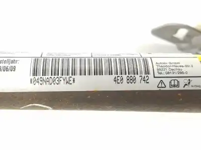Автозапчасти б/у передняя правая подушка безопасности за audi a8 (4e2) 4.0 v8 32v tdi biturbo cat (ase) ссылки oem iam 4e0880742  4e0880742