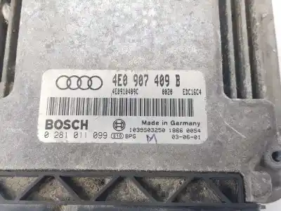 Second-hand car spare part ecu engine control for audi a8 (4e2) 4.0 v8 32v tdi biturbo cat (ase) oem iam references 4e0907409b  4e0907409b