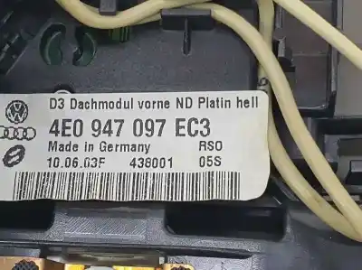 Автозапчастина б/у внутрішне світло для audi a8 (4e2) 4.0 v8 32v tdi biturbo cat (ase) посилання на oem iam 4e0947097ec3  4e0907135a